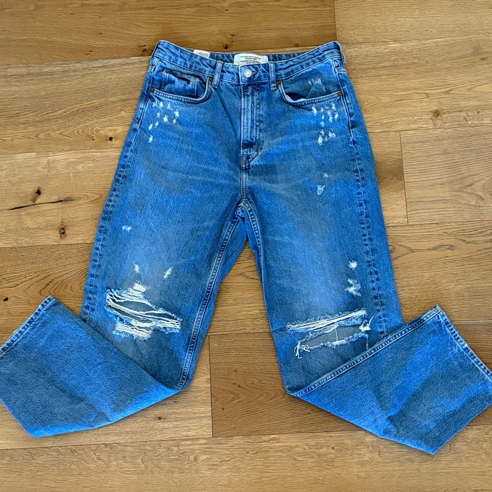 H&M The Water Saving Collection 90’s Straight &Denim Jeans size 10
